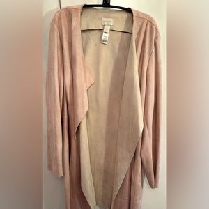 Chico’s Suede Draped Duster